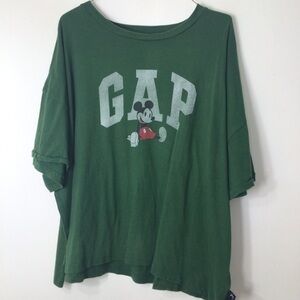 Gap Disney Mikey Mouse top Tshirt women xxl green